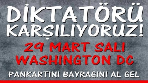 Erdoğan ABD'de 'Diktatörü Karşılıyoruz' pankartıyla protesto edilecek