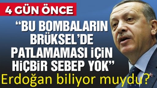 Erdoğan Çanakkale'de demişti: 'Brüksel'de bombaların patlamaması için hiçbir sebep yok'