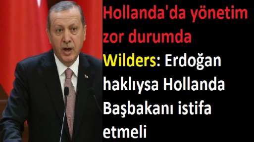 Wilders: Erdoğan haklıysa Hollanda Başbakanı istifa etmeli
