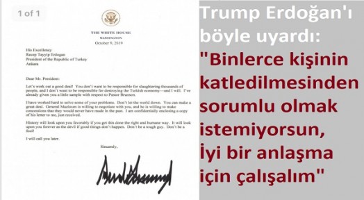 Trump'tan Erdoğan'a uyarı: Dünyayı hayal kırıklığına uğratma. Aptal olma