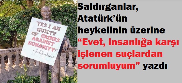 Yunan Soykırım Merkezi'nden Atatürk heykeline saldırı