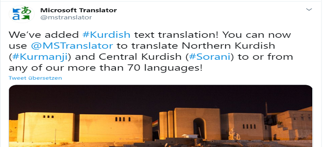 Microsoft'an bir ilk: Çeviri dilleri arasına Kürtçe eklendi