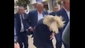 Fransa'da aşırı sağcı Le Pen'e yumurtalı saldırı